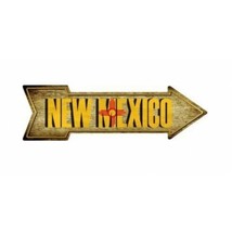 17&quot; new mexico state arrow logo wood look metal street reserved parking sign - £24.04 GBP