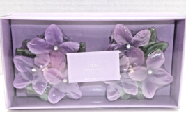 Pottery Barn Floating Candles &quot;Lilac&quot; Flower Shaped New With Box - £10.22 GBP