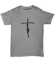 Religious TShirt Faith Cross, Jesus, Christian, love Ash-U-Tee  - £15.25 GBP