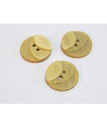 VINTAGE BUTTONS NEW OLD STOCK 3 MEDIUM 5/8&quot; 2 HOLE 3 TIER LEVEL GREEN GO... - $10.84 CAD