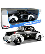 Maisto Special Edition 1:18 Die Cast Black White Police Coupe 1939 FORD ... - £37.56 GBP