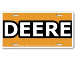 Old Style John Deere Inspired Art Orange FLAT Aluminum Novelty License T... - £14.45 GBP