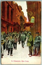 Chinatown Street Vista New York Ny Nyc Unp Non Usato DB Cartolina J15 - £9.74 GBP