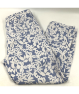Soft Surroundings Petite PS Pants Straight Tapered Blue Floral Stretch 3... - $21.11