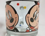 Disney Mickey and Minnie Mouse Clear Glass Cup Mug Vintage Anchor Hocking - £7.92 GBP