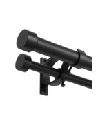 Matte Black Double Curtain Rods 72 to 144 Inches (6-12 Feet),1-Inches Fr... - $1,120.23 MXN