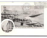 Youngs Ocean Pier Dual View Vignette Atlantic CIty NJ UDB Postcard W11 - $4.90