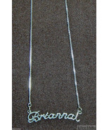 925 Sterling Silver Name Necklace - Name Plate - BRIANNA Pendant + Chain - £47.19 GBP