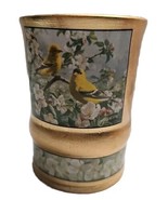 Small Vase Joe Hautman Bird Print Cottagecore Grand Millennial 3&quot; Wide 4... - £6.17 GBP