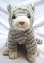 TY Beanie Buddy SOFT GRAY TABBY CAT 10&quot; Plush STUFFED ANIMAL Toy 1999 - £15.79 GBP