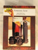 Turning Leaf Wine Bottle Vacuum Sealer with two stoppers w/ food + wine ... - £11.62 GBP