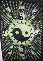 Traditional Jaipur Yin Yang Ball Poster, Indian Wall Decor, Hippie Tapestry, Boh - £12.56 GBP