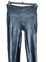 Women’s SPANX Faux Leather Leggings Size Medium Black Slimming Moto City - £31.96 GBP