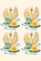 Swan and Flowers - Art Print - £17.63 GBP+