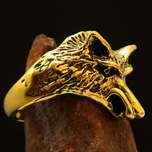 Excellent crafted Men&#39;s small Wolf Pinky Ring - solid Brass - £19.18 GBP+