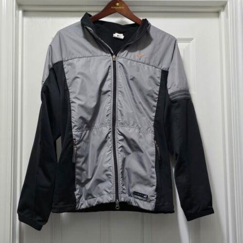 Vintage Nike-Fit Gray Track Jacket Full Zip Y2K Windbreaker Men&#39;s M - $37.61