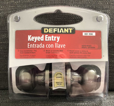 Defiant Satin Nickel Keyed Entry Door Knob Set 881 996 With 2 Keys New Sealed - $9.73