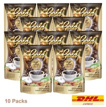10 x Luxica Gold Instant Coffee Mix 35 in 1 Herbal Healthy Diet No Sugar Natural - £135.68 GBP