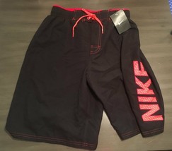 NWT Nike Core Logo Mesh Inside Boys Swim Trunks Shorts TFSS0500 Sz S, M or XL  - £14.93 GBP