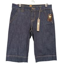 NWT Kut from the Kloth Dark Denim Bermuda Jean Shorts Women's 10 Stretch... - $30.00