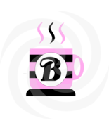 Cup Letter Pink B 100-Digital ClipArt-Monogram-Art Clip-Gift Tag-Tshirt-... - $37.17 MXN