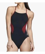 Speedo Sz 30  Women&#39;s 1 Piece Swimsuit AdultEndurance+ Cross Back Maroon... - €15,93 EUR