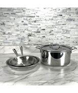All-Clad D3 Stainless Steel 8 and 10 inch fry pans with 8 quart Stock Po... - $289.99