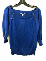 Banana Republic Women&#39;s Size Small Blue Wide Neck 3/4 Sleeve Sweater - £9.31 GBP