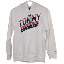 Tommy Hilfiger Boys Hoodie Pullover White Large (16/18) Front Pocket - $19.34