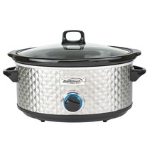 Brentwood Select 7 Quart Slow Cooker in Silver - £72.01 GBP
