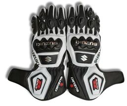Suzuki GSXR Motorcycle MotorBike MotoGP Racking Leather Gloves MotorBike - $120.00