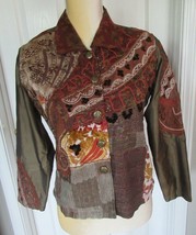 LIFE STYLE Petite Silk blend embroidered beaded lined Jacket size PS - £5.35 GBP