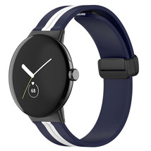 Watch Two-color Folding Buckle Silicone Watch Band for google pixel - £12.97 GBP