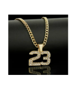 23 Jordan Hip Hop Necklace Pendant Unisex Bling Michael Jordan - $15.99