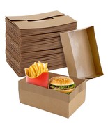 Deayou 50-Pack Kraft Paper Food Trays, 4 Corner Pop Up Food Containers,,... - £25.93 GBP