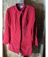 Katherine Kelly red size 6 button up 100% silk top with acetate lining - €22,14 EUR