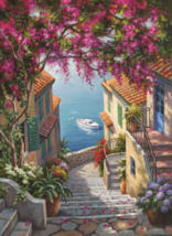 Tuscany Italy Villa Garden Beach ocean view ceramic tile mural backsplash - $59.39+