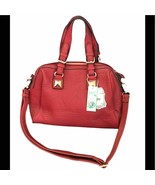 Alyssa red Vegan leather Pb lead-free shoulder bag 14” x 10” - $742.51 MXN