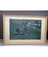 Vtg. Framed Reproduction Frederic Remington Painting &quot;An Argument Town M... - £22.48 GBP