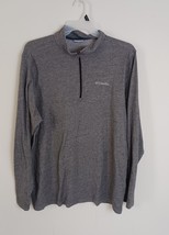 Columbia 1/4 Zip Pullover Men&#39;s XL Gray Cotton Blend Lightweight Sweater - $481.41 MXN