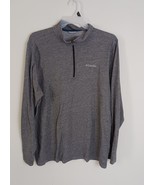 Columbia 1/4 Zip Pullover Men&#39;s XL Gray Cotton Blend Lightweight Sweater - $481.41 MXN