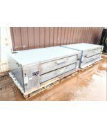 2 BAKERS PRIDE Y600 Y602 NATURAL DECK GAS DOUBLE PIZZA OVENS NEW STONES - $149,563.99 MXN