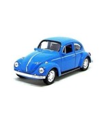 VOLKSWAGEN BEETLE (HARD TOP) BLUE WELLY 1:38 MODELO DE COLECCIONISTA DE... - $30.52