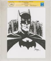 CGC SS George Perez Signed Original DC Comics JLA Art Sketch ~ Batman in Batcave - $494.99