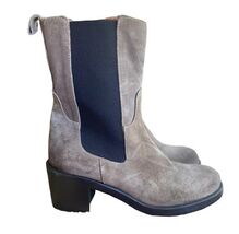 Emanuele Crasto Chelsea Suede Leather Boots Italian Made Sz 8.5 NEW With... - $55.05 CAD