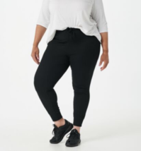 Koolaburra by UGG Soft Brushed Rib Leggings with Drawstring (Black, XS) A386483 - £14.37 GBP