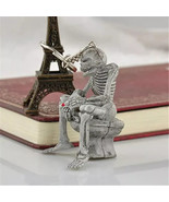 Skull Bones Toilet Keyring Keychain Men Creative Rubber Keyfob Auto Car ... - €9,70 EUR