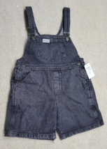 Vintage 90s Baby Guess Jeans Black Overalls Kids Size 5Y - $25.87