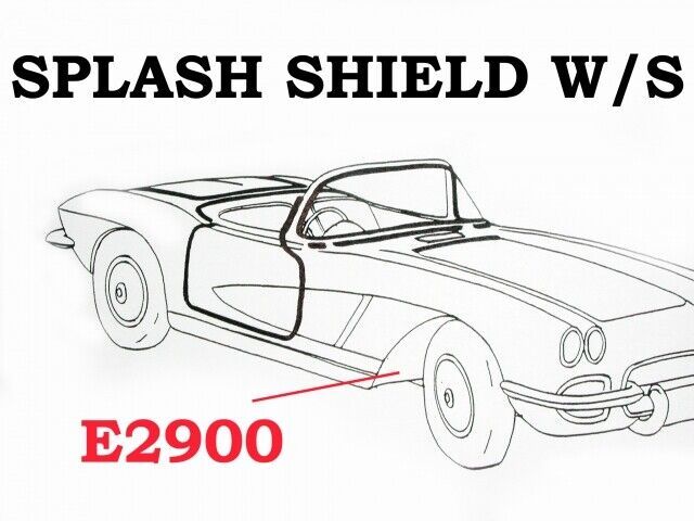 1953-1962 Corvette Weatherstrip Splash Shield Pair - $34.60