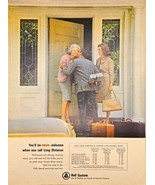 BELL SYSTEM - Long Distance - Family - Telephone - 1965 Vintage Print Ad - $211.66 MXN